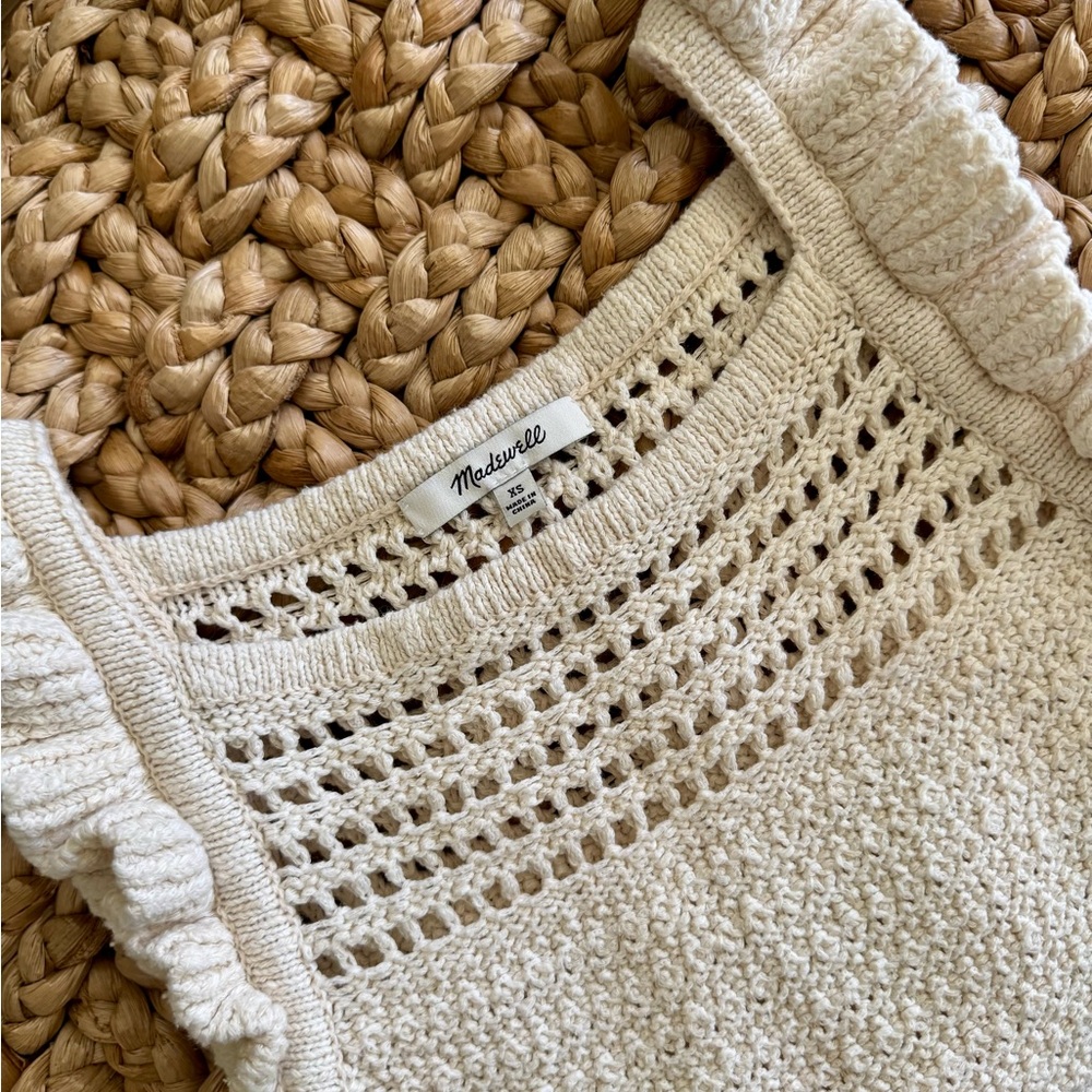 Madewell Cream Knit Top